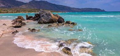 Elafonissi-Sandstrand-Felsformation-Landzunge-Meer